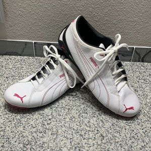 Vintage Puma women’s sneakers pink white black size 8 flat Zumba comfort